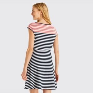 Draper James Striped Ponte Knit A-Line Dress